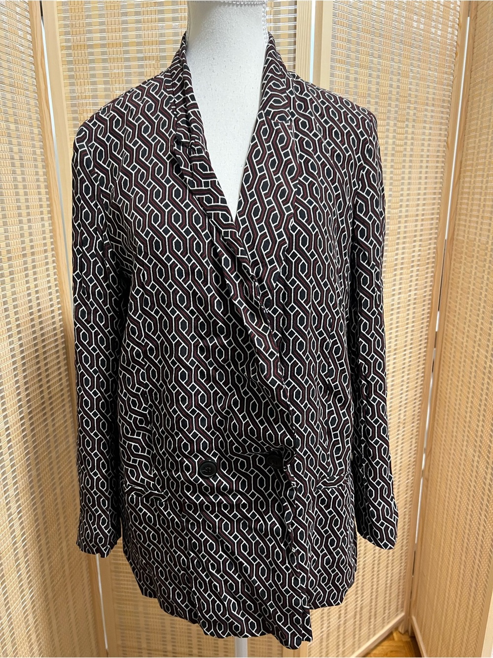 GP & J Baker x H&M Geometric Double Breasted Blazer Size 8
